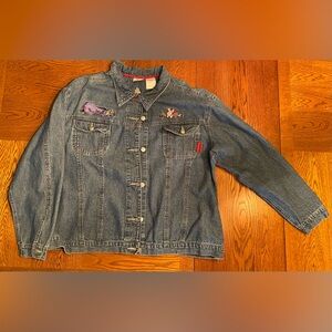 Disney Blue Denim Jacket with Eeyore Embroidery